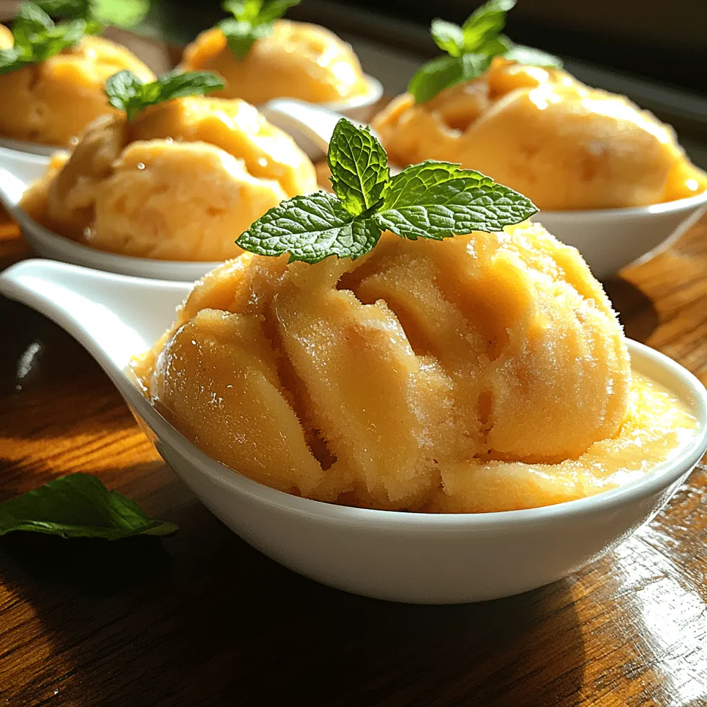As the warm sun graces us with its presence, there's no better way to cool down than with a delightful sorbet. Sorbet, a frozen dessert made from fruit puree, water, and sugar, is not only refreshing but also offers a guilt-free indulgence that satisfies your sweet tooth. Among the myriad of flavors that one can explore, the Tropical Bliss Mango Lemonade Sorbet Spoons stand out as a vibrant and tantalizing treat that embodies the essence of summer. This delectable sorbet combines the sweetness of ripe mangoes with the zesty brightness of fresh lemons, creating a harmonious blend that is sure to be a hit at any gathering or as a personal retreat from the heat.