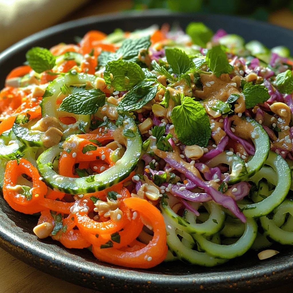 If you're looking for a vibrant, refreshing dish that bursts with flavor and is incredibly easy to prepare, look no further than the Crunchy Thai Cucumber Noodle Salad. This salad is not just a feast for the eyes with its vivid colors and textures; it also offers a delightful combination of fresh and zesty flavors that will tantalize your taste buds. From the crispness of cucumbers to the crunch of nuts, every ingredient in this salad contributes to a wholesome and satisfying eating experience.