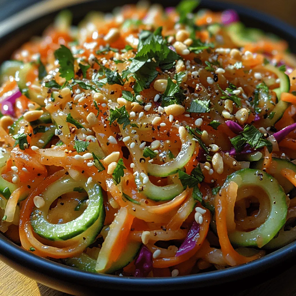 If you're looking for a vibrant, refreshing dish that bursts with flavor and is incredibly easy to prepare, look no further than the Crunchy Thai Cucumber Noodle Salad. This salad is not just a feast for the eyes with its vivid colors and textures; it also offers a delightful combination of fresh and zesty flavors that will tantalize your taste buds. From the crispness of cucumbers to the crunch of nuts, every ingredient in this salad contributes to a wholesome and satisfying eating experience.