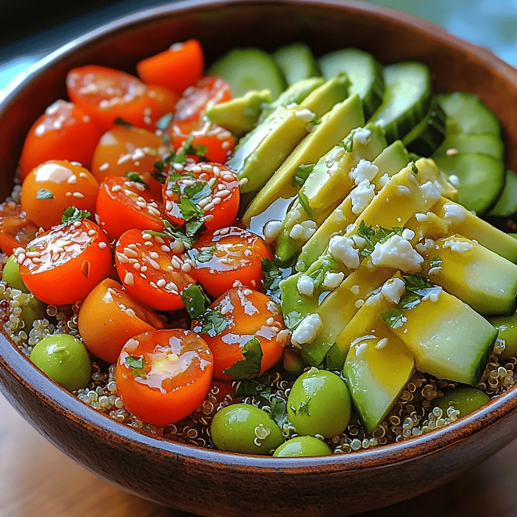 In today's fast-paced world, finding nutritious meals that are both satisfying and easy to prepare can be a challenge. The Chilled Rainbow Quinoa & Edamame Bliss Bowl is a vibrant, wholesome dish that not only tantalizes your taste buds but also delivers essential nutrients. This recipe is not just a feast for the eyes; it is a celebration of health, flavor, and simplicity. Featuring protein-packed quinoa and edamame, along with a colorful array of vegetables, this dish is perfect for meal prep or as a light lunch option.