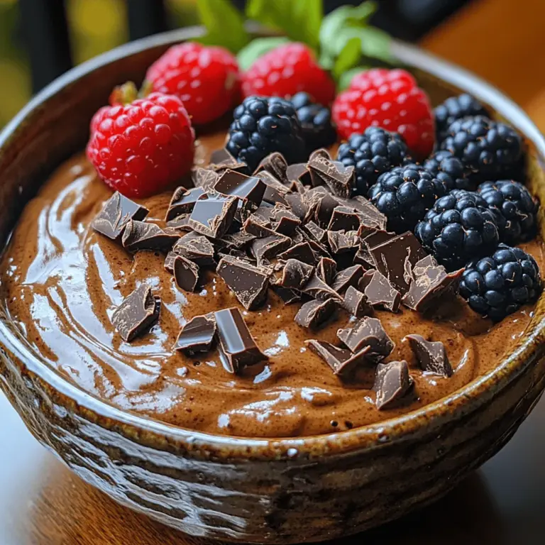 Indulging in dessert doesn't have to mean compromising your health, and the Creamy Chocolate Avocado Bliss is the perfect testament to that philosophy. This delightful dessert combines the rich, satisfying taste of chocolate with the creamy texture of avocados, creating a luscious mousse that feels as decadent as it sounds. The beauty of this recipe lies not only in its indulgent flavors but also in its nourishing ingredients, making it a guilt-free treat for chocolate lovers.