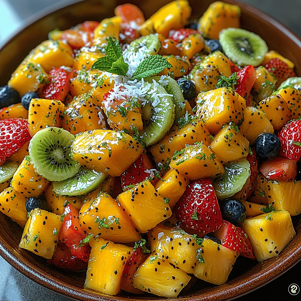 Imagine a vibrant bowl filled with an array of colorful fruits that evoke the warmth of a tropical getaway. The Tropical Paradise Fruit Salad is not just a dish; it's an experience. Bursting with fresh flavors and lively colors, this salad brings together some of the most beloved tropical fruits, creating a refreshing medley that is perfect for any occasion. Whether you're hosting a summer barbecue, planning a picnic, or simply looking for a healthy snack, this fruit salad is sure to be a crowd-pleaser.