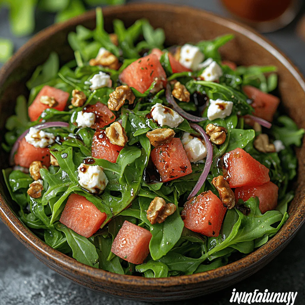 As the temperatures rise during the summer months, our cravings often shift towards lighter, fresher meals that invigorate both the body and spirit. Fresh salads have become increasingly popular, serving not just as a side dish but as a vibrant centerpiece for summer dining. Among the plethora of salad options available, the refreshing watermelon arugula salad stands out as a particularly delightful choice. This salad combines the juicy sweetness of watermelon with the peppery bite of arugula, creating a harmonious balance of flavors that is both satisfying and nourishing.