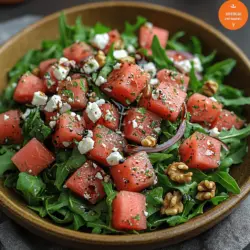 As the temperatures rise during the summer months, our cravings often shift towards lighter, fresher meals that invigorate both the body and spirit. Fresh salads have become increasingly popular, serving not just as a side dish but as a vibrant centerpiece for summer dining. Among the plethora of salad options available, the refreshing watermelon arugula salad stands out as a particularly delightful choice. This salad combines the juicy sweetness of watermelon with the peppery bite of arugula, creating a harmonious balance of flavors that is both satisfying and nourishing.