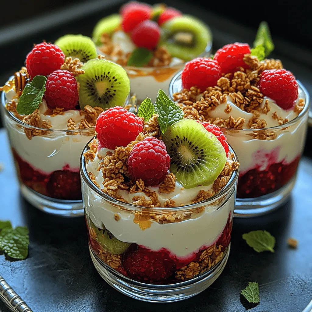 The allure of Raspberry Kiwi Yogurt Cups lies in their colorful presentation and the delightful interplay of flavors and textures. The creamy Greek yogurt serves as a perfect canvas for the sweet-tart raspberries and the vibrant kiwis, creating a visual feast. But beyond their aesthetic charm, these yogurt cups are a powerhouse of nutrition, making them an ideal choice for health-conscious individuals.