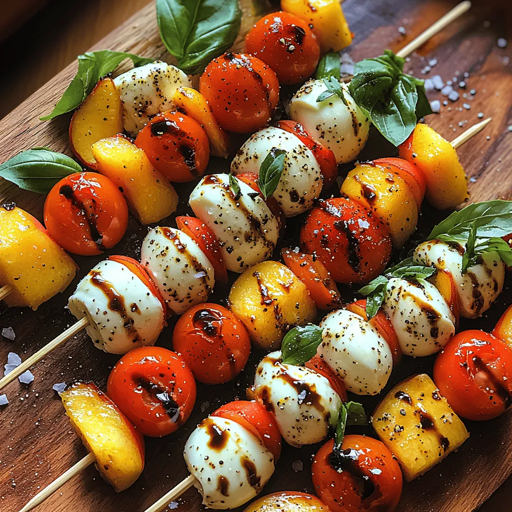 To craft the perfect Juicy Peach Caprese Skewers, it's essential to understand the key components that contribute to their deliciousness. Each ingredient plays a vital role in creating a balance of flavors and textures that will elevate your appetizer game.