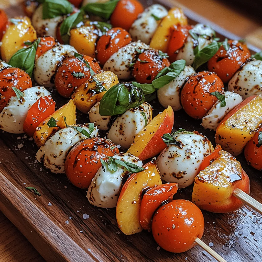 To craft the perfect Juicy Peach Caprese Skewers, it's essential to understand the key components that contribute to their deliciousness. Each ingredient plays a vital role in creating a balance of flavors and textures that will elevate your appetizer game.