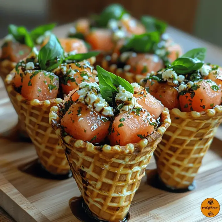 As the warm summer sun shines brightly, there’s nothing quite like a refreshing, light dish that captures the essence of the season. Enter the Basil Watermelon Feta Cones, an innovative and vibrant appetizer that beautifully combines the sweetness of juicy watermelon with the savory richness of feta cheese. This dish not only tantalizes the taste buds but also offers a feast for the eyes, making it a perfect choice for summer gatherings, picnics, or even a casual lunch on a hot day.