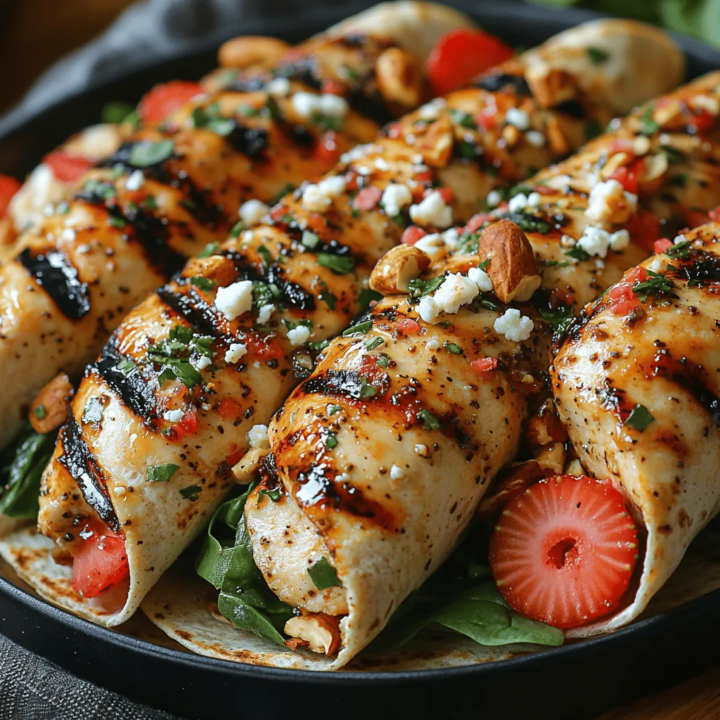 In today's fast-paced world, wraps have surged in popularity as a convenient and healthy meal option. They are not only easy to prepare but also versatile, allowing for a variety of fillings that cater to different tastes and dietary needs. One standout option that combines vibrant flavors and textures is the Grilled Chicken Strawberry Wrap. This dish marries the savory taste of grilled chicken with the sweet and juicy burst of fresh strawberries, complemented by the creamy tang of feta cheese. The result is a refreshing and satisfying meal that is perfect for lunch, dinner, or even a light snack.