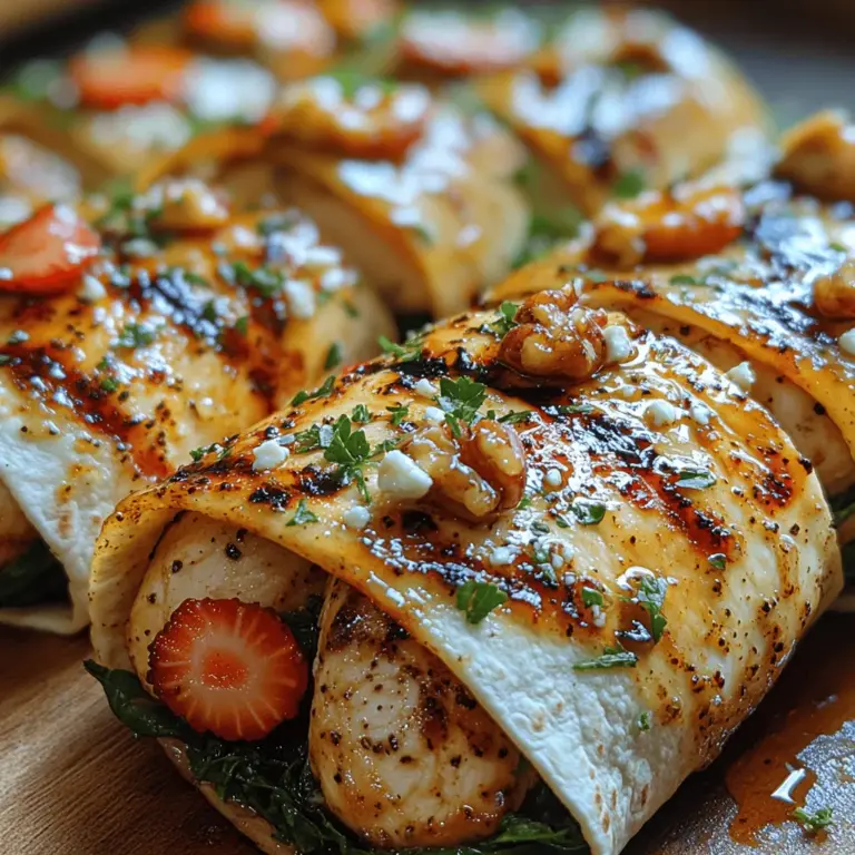 In today's fast-paced world, wraps have surged in popularity as a convenient and healthy meal option. They are not only easy to prepare but also versatile, allowing for a variety of fillings that cater to different tastes and dietary needs. One standout option that combines vibrant flavors and textures is the Grilled Chicken Strawberry Wrap. This dish marries the savory taste of grilled chicken with the sweet and juicy burst of fresh strawberries, complemented by the creamy tang of feta cheese. The result is a refreshing and satisfying meal that is perfect for lunch, dinner, or even a light snack.