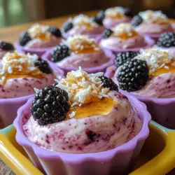 As the summer heat lingers, finding a refreshing and healthy snack becomes essential for many. Enter Frosty Blackberry Bliss Bites, a delightful treat that not only tantalizes your taste buds but also nourishes your body. These little bites are the perfect fusion of creamy Greek yogurt and the vibrant, juicy notes of fresh blackberries. Not only are they a feast for the eyes, but they're also a guilt-free indulgence that you can enjoy any time of the day.