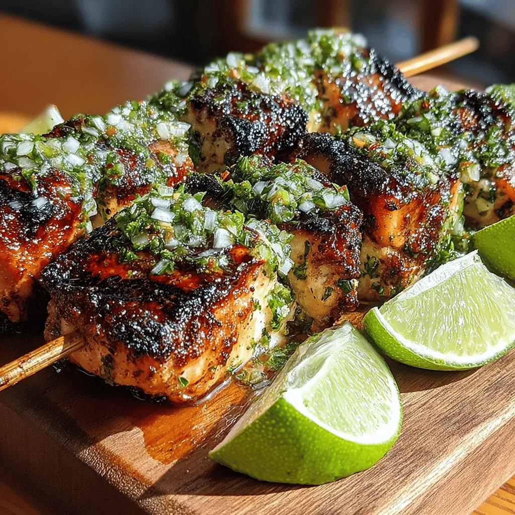 The key to perfectly grilled Zesty Basil Lime Chicken Skewers begins with proper grill preparation. Preheating your grill is crucial, as it ensures that your skewers cook evenly and develop those desirable grill marks. Aim to preheat the grill to medium-high heat, around 375°F to 400°F (190°C to 200°C). This temperature range is ideal for chicken, allowing it to cook through while achieving a delicious char.
