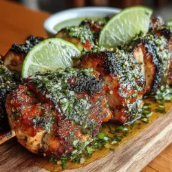 The key to perfectly grilled Zesty Basil Lime Chicken Skewers begins with proper grill preparation. Preheating your grill is crucial, as it ensures that your skewers cook evenly and develop those desirable grill marks. Aim to preheat the grill to medium-high heat, around 375°F to 400°F (190°C to 200°C). This temperature range is ideal for chicken, allowing it to cook through while achieving a delicious char.