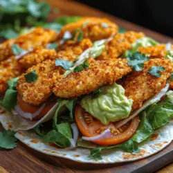 Crispy Chicken Avocado Wraps are a delightful and satisfying meal that brings together the crunch of baked chicken, the creaminess of avocado, and the freshness of vegetables wrapped in a nutritious tortilla. This recipe is not only a treat for the taste buds but also a great option for health-conscious individuals looking for a quick and nutritious meal. Whether you’re preparing lunch for yourself or a light dinner for the family, these wraps offer a perfect balance of flavors and textures, making them a must-try in any home cook's repertoire.