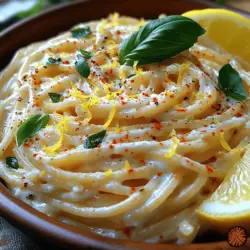 When it comes to weeknight dinners, finding a recipe that is both quick to prepare and bursting with flavor can feel like a daunting task. Enter Zesty Creamy Ricotta Lemon Pasta—a dish that perfectly balances the richness of creamy ricotta cheese with the refreshing brightness of lemon. This delightful pasta is not only easy to whip up but also elevates your dining experience, making it an ideal choice for busy home cooks who refuse to compromise on taste.