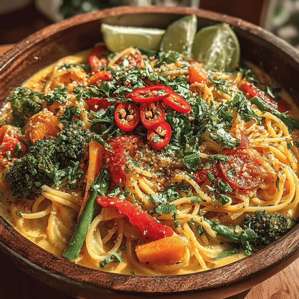 When it comes to quick and flavorful meals, few dishes rival the Spicy Curry Coconut Noodle Stir Fry. This recipe beautifully marries the rich, creamy texture of coconut milk with the vibrant, aromatic spices of curry, creating a sensory experience that is both satisfying and nourishing. The combination of gluten-free rice noodles, fresh vegetables, and a punchy curry paste makes this dish a go-to for those seeking a meal that is not only delicious but also loaded with health benefits.