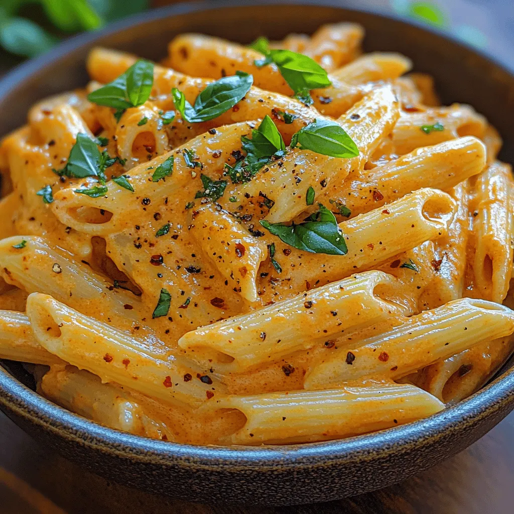 Creamy Roasted Red Pepper Penne is more than just a dish; it's a celebration of flavors that brings warmth and comfort to any dining table. This delightful pasta dish combines the sweet, smoky essence of roasted red peppers with a lush, creamy sauce that clings perfectly to every penne tube. With its vibrant hue and rich taste, it becomes an instant favorite, appealing to both the eyes and the palate.
