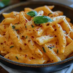 Creamy Roasted Red Pepper Penne is more than just a dish; it's a celebration of flavors that brings warmth and comfort to any dining table. This delightful pasta dish combines the sweet, smoky essence of roasted red peppers with a lush, creamy sauce that clings perfectly to every penne tube. With its vibrant hue and rich taste, it becomes an instant favorite, appealing to both the eyes and the palate.