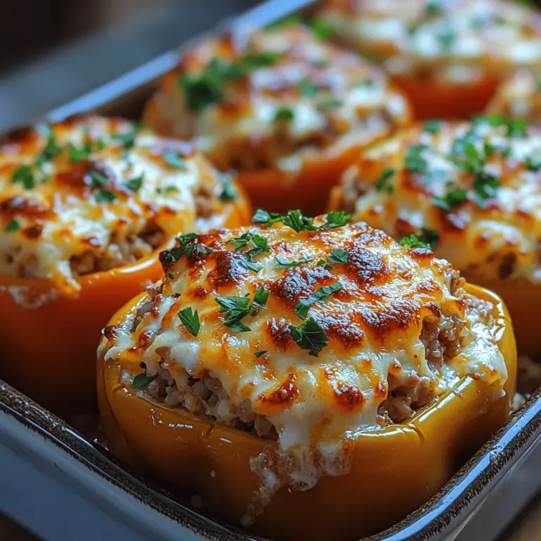 If you're searching for a delicious and satisfying dish that combines comfort food with nutritious ingredients, look no further than Creamy Turkey Stuffed Peppers. This recipe presents a delightful balance of flavors and textures, featuring vibrant bell peppers filled with a creamy, savory turkey mixture. Not only is this meal visually appealing, but it also offers a wholesome option for busy weeknights or family gatherings, making it a versatile choice for any occasion.