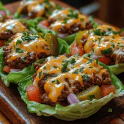 As the low-carb trend continues to sweep through the culinary landscape, more and more individuals are discovering the myriad benefits of reducing carbohydrate intake. From weight management to improved energy levels, embracing a low-carb lifestyle can lead to significant health improvements. For those who crave indulgent flavors without the guilt, the Juicy Low-Carb Cheeseburger Lettuce Cups offer a delightful solution. This recipe takes the classic cheeseburger and transforms it into a healthier, more satisfying dish that doesn’t compromise on taste or texture.