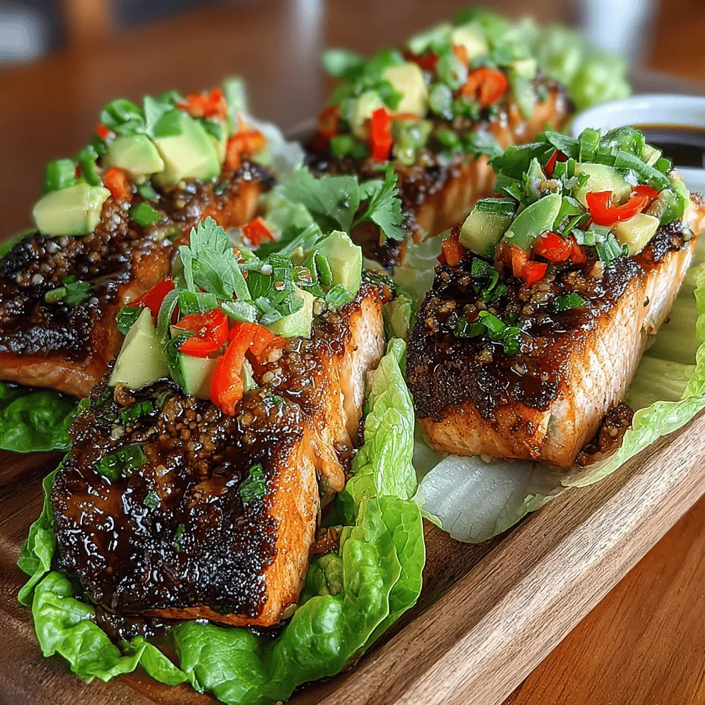 In the realm of healthy dining, lettuce wraps have emerged as a vibrant and versatile meal option, offering a refreshing alternative to traditional sandwich or taco shells. These light and crisp wraps not only provide a satisfying crunch but also serve as a canvas for a variety of delicious fillings. One standout recipe that perfectly embodies these qualities is Zesty Salmon Lettuce Wraps with Lemon Glaze. This dish not only celebrates the freshness of its ingredients but also packs a punch in terms of flavor and nutrition, making it an ideal choice for any occasion, from casual family dinners to elegant gatherings.