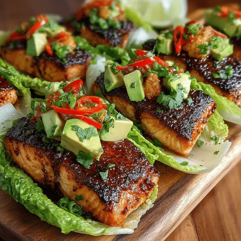 In the realm of healthy dining, lettuce wraps have emerged as a vibrant and versatile meal option, offering a refreshing alternative to traditional sandwich or taco shells. These light and crisp wraps not only provide a satisfying crunch but also serve as a canvas for a variety of delicious fillings. One standout recipe that perfectly embodies these qualities is Zesty Salmon Lettuce Wraps with Lemon Glaze. This dish not only celebrates the freshness of its ingredients but also packs a punch in terms of flavor and nutrition, making it an ideal choice for any occasion, from casual family dinners to elegant gatherings.