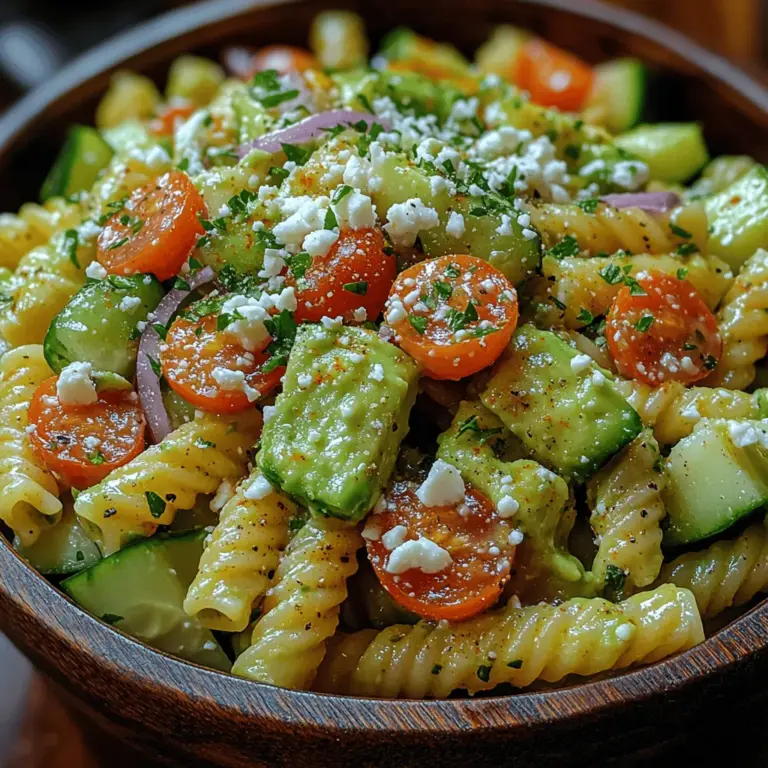 In a world increasingly focused on healthy eating, the creamy avocado pasta salad stands out as a delightful combination of wholesome ingredients and vibrant flavors. This dish has gained immense popularity among health enthusiasts and food lovers alike, thanks to its rich, creamy texture and the nourishing properties of its components. Imagine biting into a perfectly cooked pasta, enveloped in a luscious avocado dressing, complemented by fresh vegetables and optional feta cheese. It’s not just a salad; it’s a celebration of taste and nutrition.