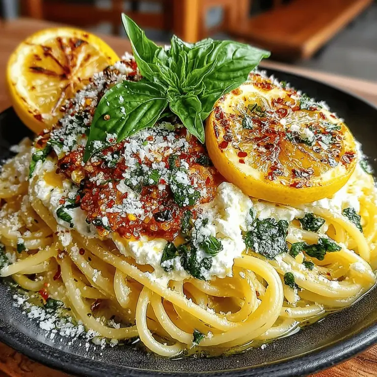 When it comes to pasta dishes that burst with flavor and freshness, Zesty Lemon Ricotta Pasta stands out as a delightful option. This vibrant recipe marries the creaminess of ricotta cheese with the bright, invigorating essence of lemon, creating a dish that is both comforting and refreshing. Whether you're preparing a casual weeknight dinner or hosting an elegant gathering, this pasta dish is sure to impress. The best part? Its simplicity allows for quick preparation while showcasing the quality of fresh ingredients, making it a go-to choice for pasta lovers everywhere.