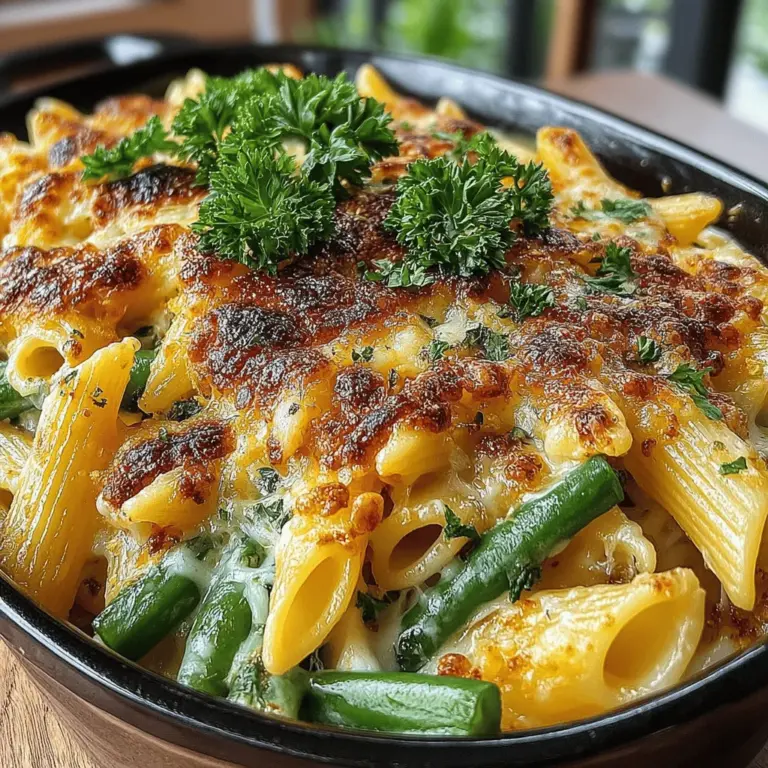 When it comes to creating a meal that balances comfort and elegance, the Lemon Butter Green Bean Pasta Bake stands out as a delightful option. This dish combines the creamy richness of a classic pasta bake with the refreshing zest of lemon and the vibrant crunch of fresh green beans. It’s a recipe that not only satisfies the palate but also brings a burst of color and flavor to your dining table. Whether you’re preparing a cozy weeknight dinner or planning a special occasion meal, this pasta bake is sure to impress with its sophisticated yet approachable profile.