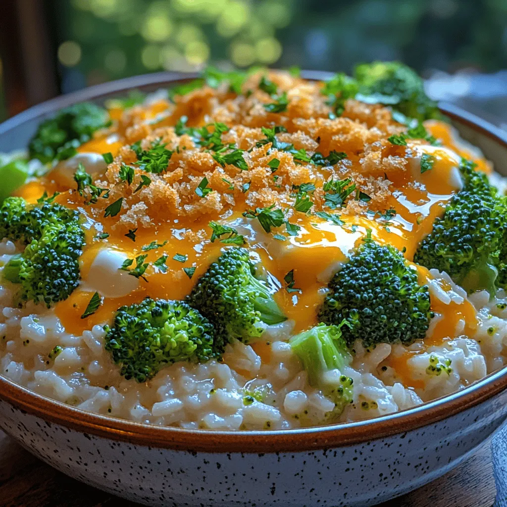 Creamy Broccoli Rice Casserole is more than just a dish; it's a warm embrace on a plate, combining the wholesome goodness of fresh broccoli with the inviting textures of creamy cheese and tender rice. This recipe offers a delightful balance of nutrition and comfort, making it a perfect choice for family dinners, potlucks, or as a hearty side dish. In recent years, there has been a growing trend in home cooking to integrate more vegetables into comfort foods, and this casserole epitomizes that shift. It transforms a classic comfort food into a nourishing meal that the whole family can enjoy, appealing to children and adults alike.