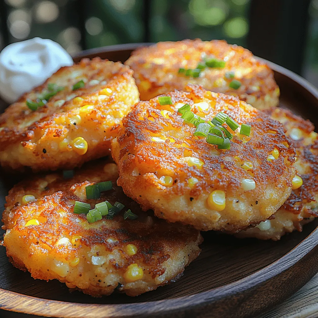 Golden Sweet Corn Fritter Cakes are a delightful culinary creation that captures the essence of summer in every bite. These fritters, which are golden-brown and crispy on the outside while tender and sweet on the inside, are a versatile dish that can serve multiple purposes. Whether you’re looking for a delectable appetizer, a quick snack, or a light meal, these fritter cakes are sure to please. They can be enjoyed on their own, paired with a zesty dipping sauce, or served alongside a fresh salad.