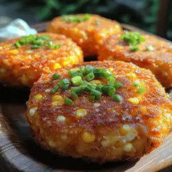 Golden Sweet Corn Fritter Cakes are a delightful culinary creation that captures the essence of summer in every bite. These fritters, which are golden-brown and crispy on the outside while tender and sweet on the inside, are a versatile dish that can serve multiple purposes. Whether you’re looking for a delectable appetizer, a quick snack, or a light meal, these fritter cakes are sure to please. They can be enjoyed on their own, paired with a zesty dipping sauce, or served alongside a fresh salad.