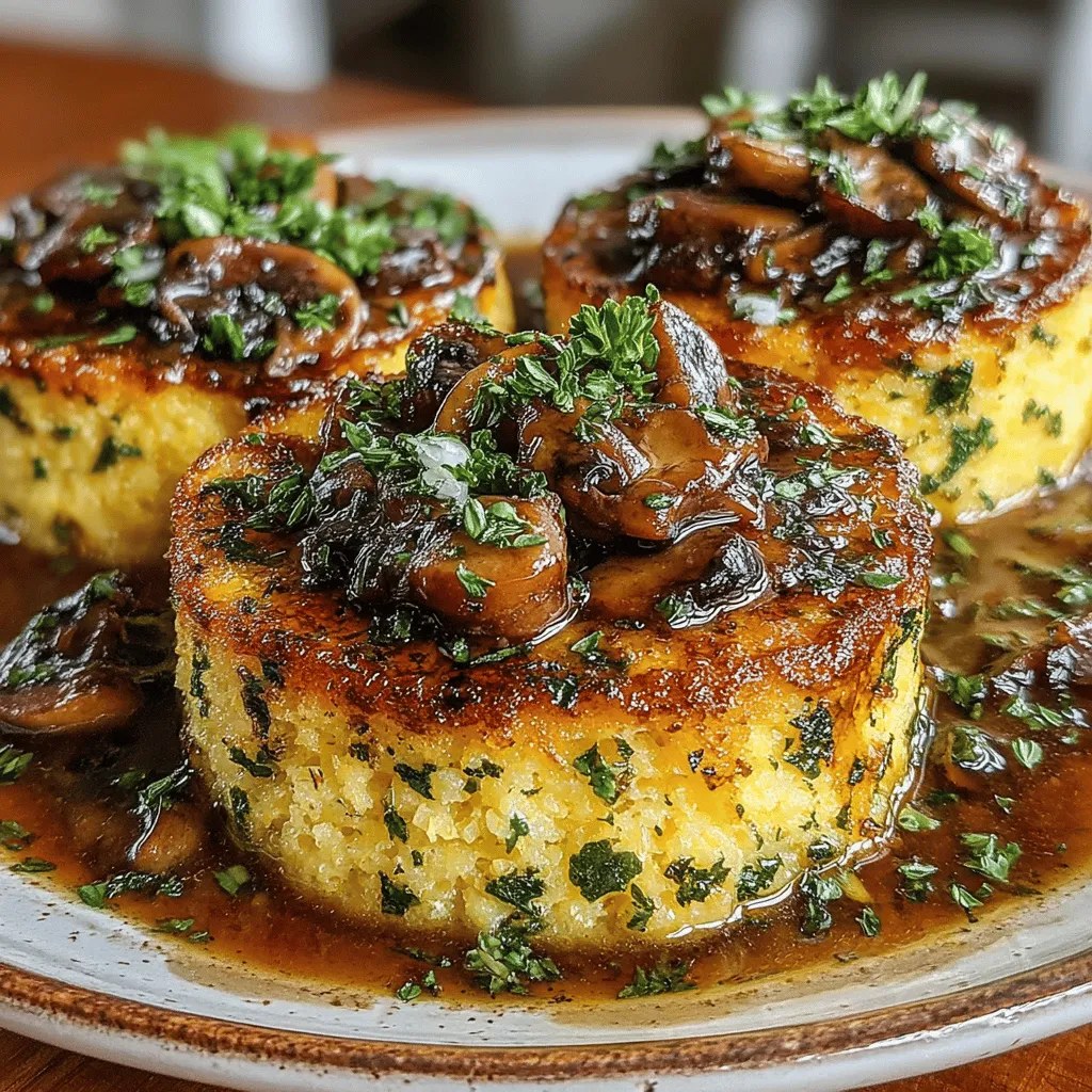 As the temperatures drop and the leaves begin to change, there's nothing quite as comforting as a hearty meal that warms both the body and soul. Golden Polenta Cakes with Savory Mushroom Gravy perfectly embodies this sentiment. This dish combines the creamy, rich texture of polenta with the umami depth of a savory mushroom gravy, creating a satisfying experience that is both filling and flavorful. Its appeal lies not only in its comforting nature but also in its versatility—perfect as a main course or a side, it's a dish that can easily adapt to various dietary preferences.