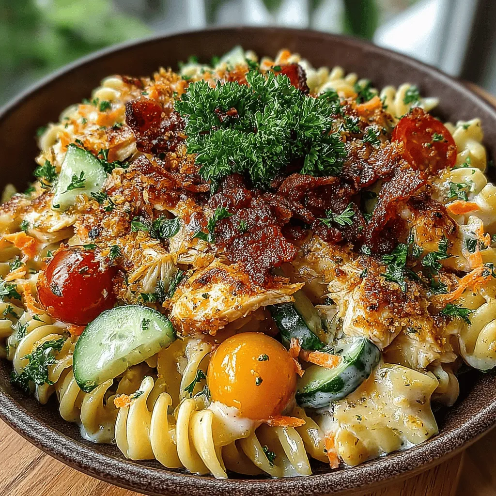 In the world of culinary delights, few dishes capture the essence of comfort and refreshment quite like a chilled pasta salad. Our featured recipe, Cold Chicken Bacon Ranch Pasta, is not only a feast for the eyes but also a flavor-packed meal perfect for warm days, family gatherings, or potlucks. This delightful dish combines the savory notes of chicken and bacon with the creamy tang of ranch dressing, making it an irresistible option for those seeking a satisfying yet light meal. This article will guide you through the process of creating this delectable dish while highlighting its ingredients, preparation steps, and the reasons it has become a favorite for many.