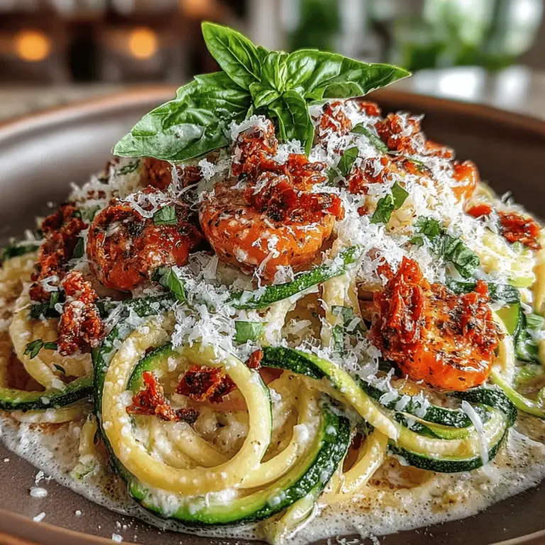 In the contemporary culinary landscape, where health-conscious eating trends dominate, zucchini noodles—affectionately known as "zoodles"—have emerged as a popular low-carb substitute for traditional pasta. This shift towards lighter, vegetable-based dishes has made zoodles not only a staple for those seeking to reduce carbohydrate intake but also a favorite among food enthusiasts looking to embrace a fresh and nutritious dining experience. Among the myriad of recipes that utilize zoodles, Creamy Ricotta and Sun-Dried Tomato Zoodles stands out as a deliciously satisfying option that beautifully combines flavors and textures.