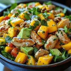 Welcome to the vibrant world of Tropical Bliss: Fresh Mango Coconut Chicken Salad! This dish brings together the succulent flavors of ripe mangoes, creamy coconut, and tender chicken to create a refreshing and satisfying meal that's perfect for warm weather or whenever you're craving a taste of the tropics. The combination of fresh ingredients and zesty flavors makes this salad not just a dish, but an experience that transports you to sun-soaked beaches and swaying palm trees.