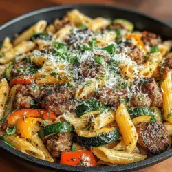 In the realm of comfort food, few dishes can rival the satisfaction of a creamy pasta skillet adorned with savory sausage and vibrant vegetables. The Creamy Sausage & Pepper Pasta Skillet offers a delightful culinary experience that combines rich flavors with the ease of a one-pan meal. This dish is not only a feast for the eyes but also a harmonious blend of textures and tastes that is sure to please the whole family. With its luscious, creamy sauce and hearty ingredients, it can be prepared in just 30 minutes, making it a perfect choice for busy weeknights or casual gatherings.