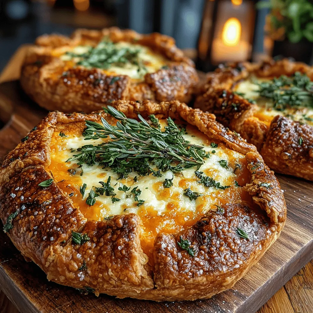 If you're looking to elevate your culinary repertoire with a dish that marries comfort and sophistication, look no further than Herbed Sweet Potato and Cheddar Galettes. This delightful recipe brings together the subtle sweetness of roasted sweet potatoes and the sharp, tangy notes of cheddar cheese, all enveloped in a flaky, homemade pastry crust. Ideal for cozy dinners or as an impressive appetizer at gatherings, these galettes are not only a feast for the palate but also a visual treat.