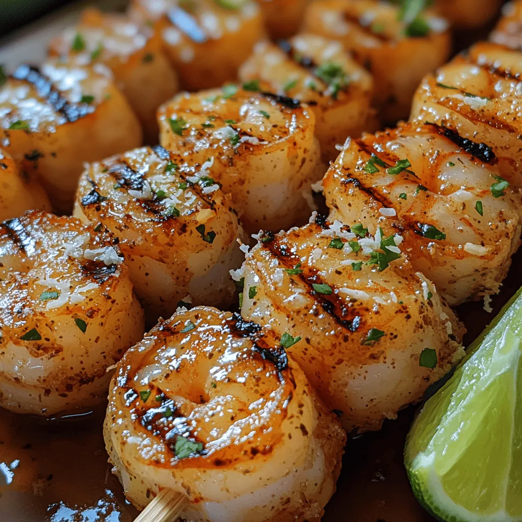 Tropical Coconut Lime Shrimp Skewers are the epitome of summer dining, combining the vibrant flavors of the tropics with the succulent taste of perfectly grilled shrimp. This dish is not only a feast for the taste buds but also a visual delight, making it an ideal centerpiece for summer barbecues, family gatherings, and beachside picnics. The juicy shrimp, marinated in a zesty coconut and lime mix, are skewered and grilled to perfection, capturing the essence of a tropical getaway with every bite.