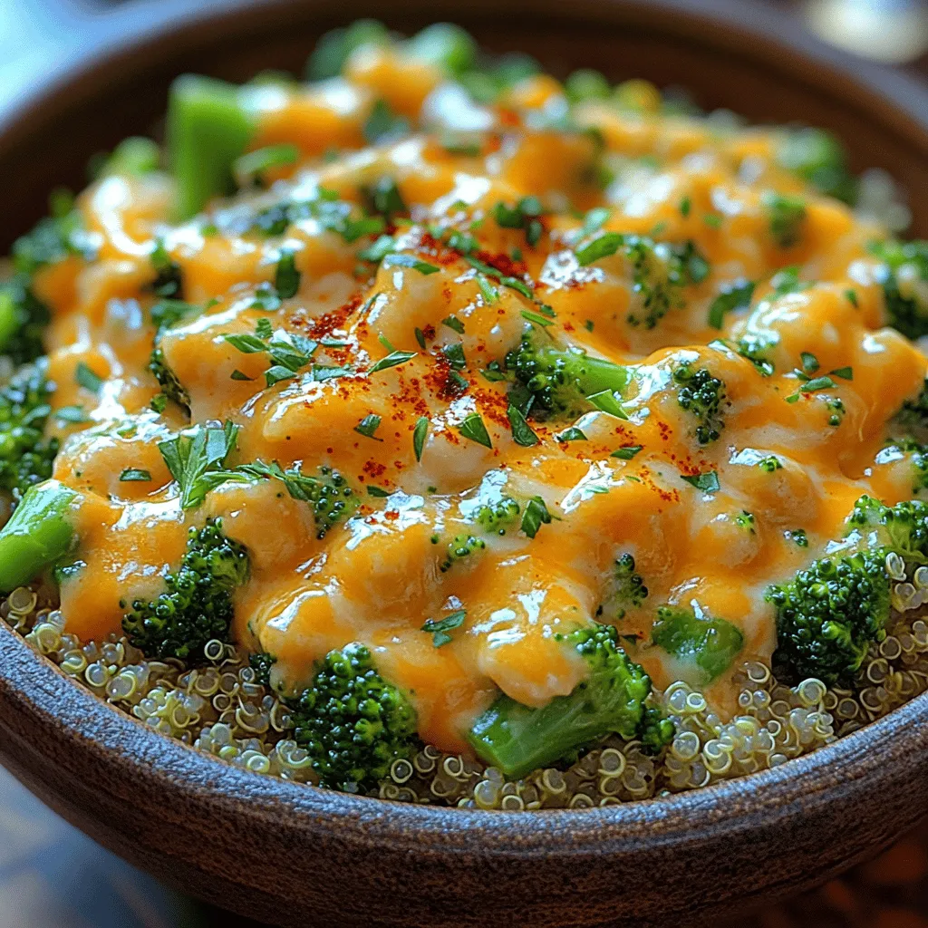 In the world of comfort food, few dishes hit the mark quite like a creamy, cheesy casserole. Introducing the Cheesy Green Delight: Creamy Broccoli Cheddar Quinoa, a wholesome meal that combines the richness of cheddar cheese with the earthy goodness of quinoa and the vibrant flavor of broccoli. This dish is not only a feast for the senses but also a powerhouse of nutrition, making it an ideal choice for families and health-conscious individuals alike.