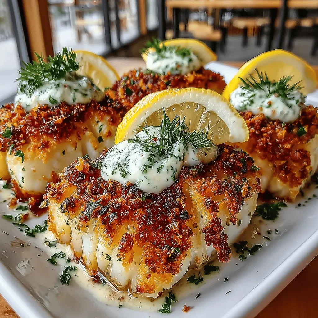 Discover the perfect balance of crispy texture and savory flavor with this Crispy Panko Baked Cod recipe. This dish stands out as a fantastic option for both weeknight dinners and special occasions. Not only is it easy to prepare, but it is also packed with nutrients, making it a wholesome choice for health-conscious individuals and families alike. The tender cod fillets are coated in a crunchy panko breadcrumb mixture, offering a delightful contrast in texture that is sure to impress your taste buds. Paired with a refreshing herb sauce, this recipe elevates the humble cod into a gourmet experience.