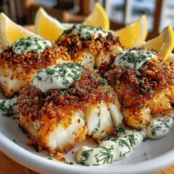Discover the perfect balance of crispy texture and savory flavor with this Crispy Panko Baked Cod recipe. This dish stands out as a fantastic option for both weeknight dinners and special occasions. Not only is it easy to prepare, but it is also packed with nutrients, making it a wholesome choice for health-conscious individuals and families alike. The tender cod fillets are coated in a crunchy panko breadcrumb mixture, offering a delightful contrast in texture that is sure to impress your taste buds. Paired with a refreshing herb sauce, this recipe elevates the humble cod into a gourmet experience.