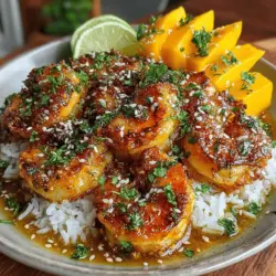 Creating the perfect Mango Glazed Shrimp requires a selection of high-quality ingredients, each contributing its unique flavor and health benefits. Let’s explore the key components of this dish: