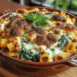 To achieve the perfect creamy sauce for your Creamy Spinach and Alfredo Penne Delight, start with the right proportions of ingredients. In a medium saucepan, melt 4 tablespoons of unsalted butter over medium heat. Once melted, add 4 cloves of minced garlic and sauté until fragrant, about 1-2 minutes, being cautious not to burn the garlic. This step adds a rich flavor base to your sauce.