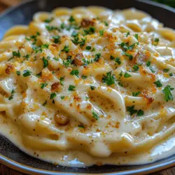 Creamy Roasted Garlic Alfredo is a culinary indulgence that transforms the humble pasta dish into a luxurious experience. This comforting recipe brings together the rich, buttery flavors of Alfredo sauce and the sweet, savory notes of roasted garlic, creating a symphony of taste that is both satisfying and indulgent. Preparing this dish at home is not just straightforward; it's a rewarding endeavor that elevates any meal, whether it’s a cozy weeknight dinner or a special occasion with loved ones. With its rich creaminess and aromatic garlic essence, Roasted Garlic Alfredo is sure to impress and delight.
