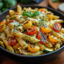 When it comes to pasta dishes that are both healthy and bursting with flavor, Grilled Veggie Pesto Pasta stands out as a top contender. This colorful and delicious meal brings together the freshness of grilled vegetables, the richness of homemade pesto, and the comforting texture of pasta, making it a perfect option for any occasion. Whether you're looking for a quick weeknight dinner or a dish to impress guests at a dinner party, Grilled Veggie Pesto Pasta has you covered.