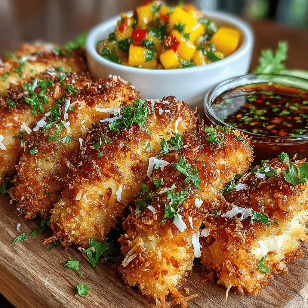 If you're in search of a dish that combines crunch, flavor, and a touch of tropical flair, look no further than Crispy Coconut Chicken with Chili Mango Dip. This dish has gained popularity for its mouthwatering appeal, making it a perfect choice for a variety of occasions, from casual family dinners to vibrant gatherings and parties. The combination of tender chicken coated in a crispy coconut crust, paired with a sweet and spicy mango dip, creates a delightful balance that tantalizes the taste buds.