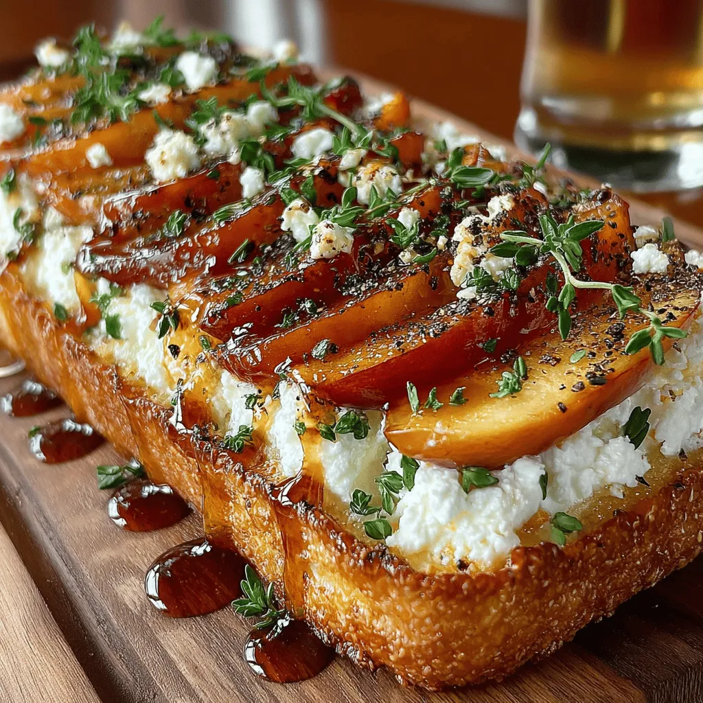 Peach Honey Flatbread is a delightful and refreshing dish that captures the essence of summer with its vibrant flavors and aromatic ingredients. This recipe combines the natural sweetness of ripe peaches with the rich, earthy notes of honey, creating a perfect balance that appeals to both the sweet tooth and those who favor savory fare. Whether served as an appetizer at a gathering, a light lunch, or a unique dessert, Peach Honey Flatbread offers versatility for various occasions. Its easy preparation makes it accessible to both novice cooks and seasoned chefs alike, ensuring that everyone can enjoy this seasonal treat.