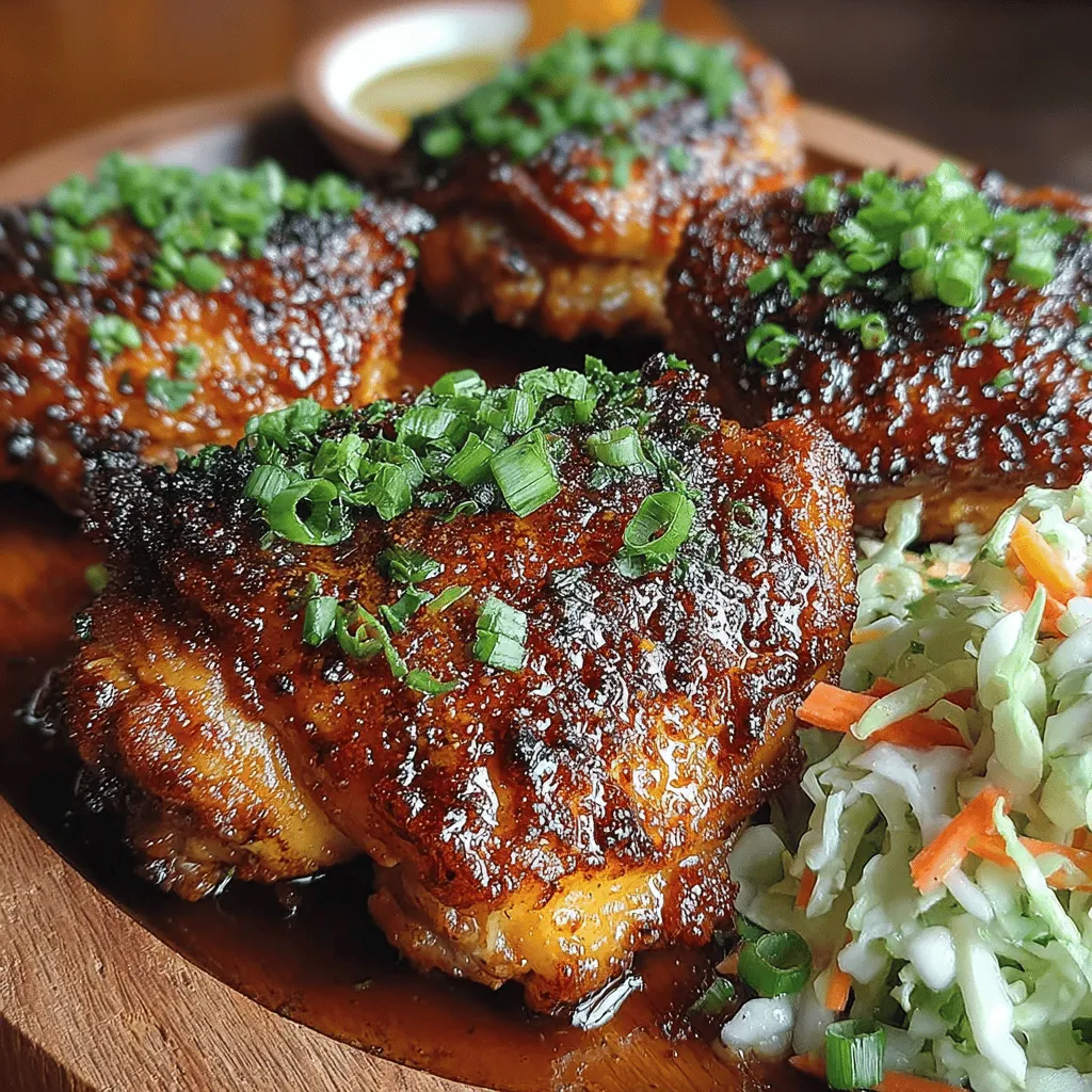 When it comes to comfort food, few dishes can rival the irresistible combination of sweet and spicy sticky BBQ chicken thighs paired with a refreshing and crunchy coleslaw. This recipe not only tantalizes the taste buds but also offers a delightful medley of flavors and textures that can elevate any meal, whether it’s a casual family dinner or a festive barbecue gathering. The rich, succulent chicken thighs glazed with a sticky BBQ sauce create a mouthwatering experience, while the coleslaw adds a crisp contrast, making this dish a true crowd-pleaser.
