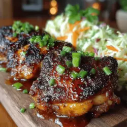 When it comes to comfort food, few dishes can rival the irresistible combination of sweet and spicy sticky BBQ chicken thighs paired with a refreshing and crunchy coleslaw. This recipe not only tantalizes the taste buds but also offers a delightful medley of flavors and textures that can elevate any meal, whether it’s a casual family dinner or a festive barbecue gathering. The rich, succulent chicken thighs glazed with a sticky BBQ sauce create a mouthwatering experience, while the coleslaw adds a crisp contrast, making this dish a true crowd-pleaser.